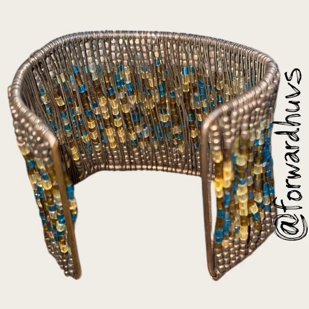 Bundle Sale 3 for $15 | Hand Crafted Beaded Cuff Bracelet – 2”